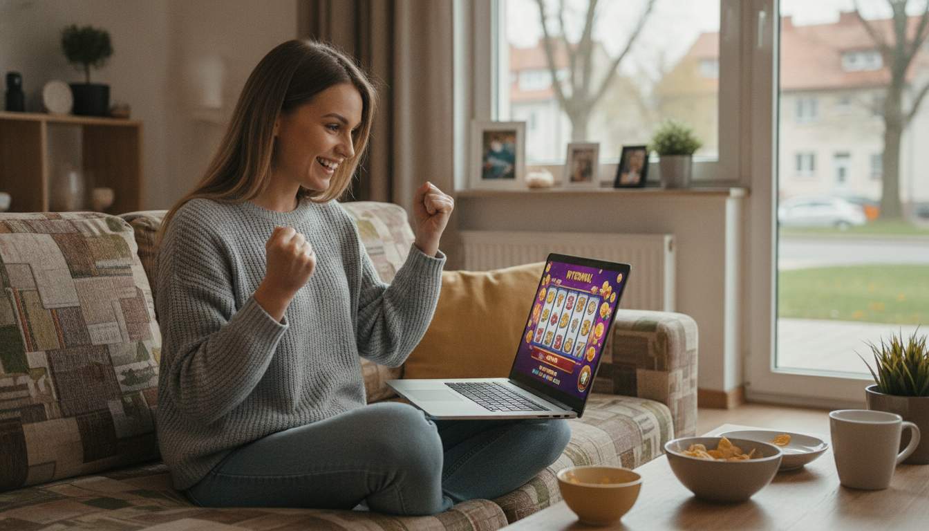 Godz Kasyna Online Slots Kobieta grająca w automaty online